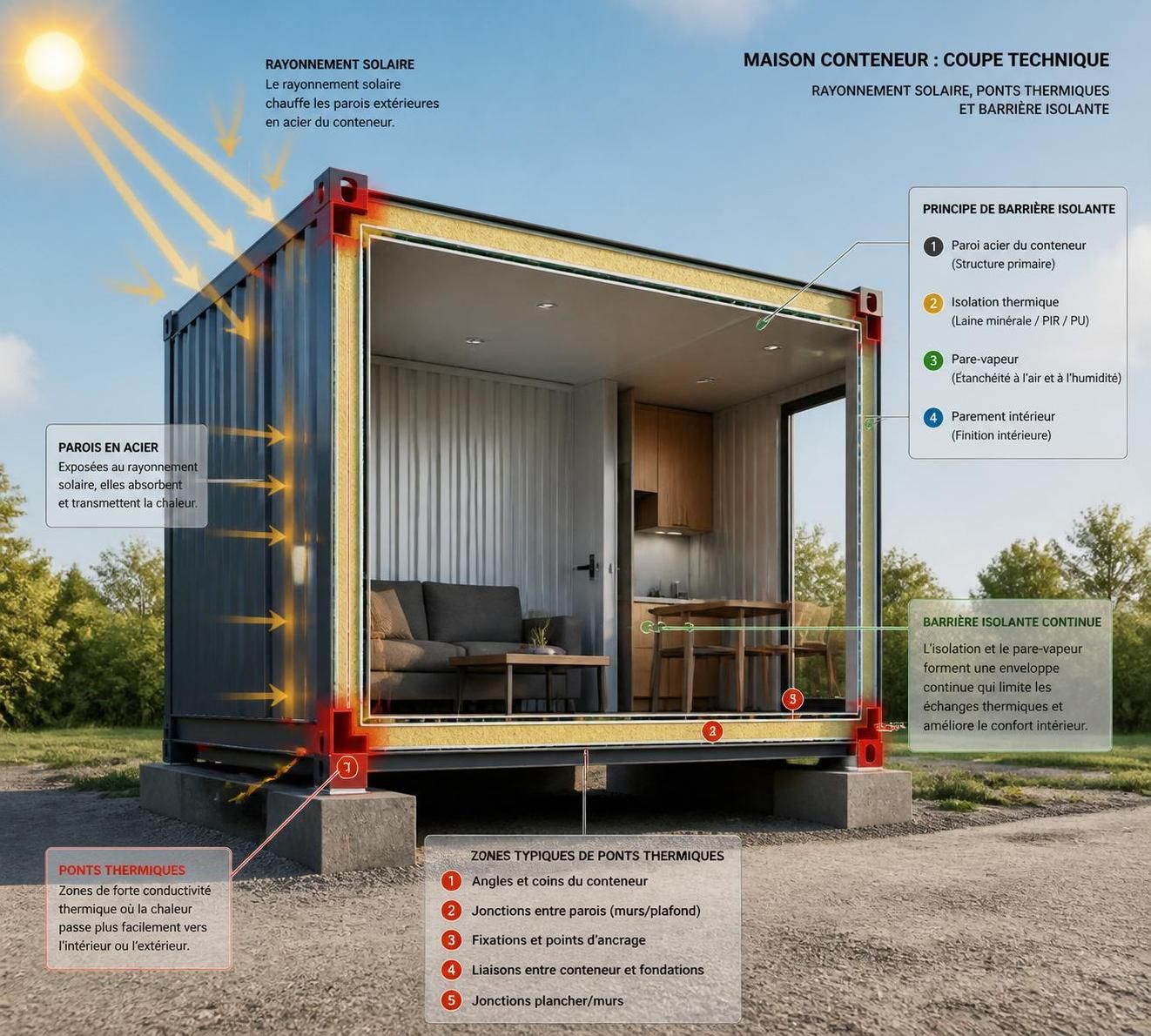 découvrez tout ce qu'il faut savoir sur la régulation thermique dans une maison conteneur : techniques, avantages et conseils pour un confort optimal toute l'année.