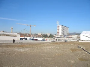 Construction de logements neufs dans un nouveau quartier